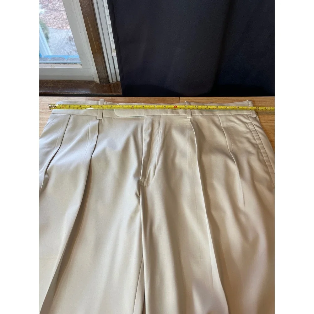 Polo Golf‎ Ralph Lauren Mens 38x30 Pleated Performance Pants Tan Beige Stretch